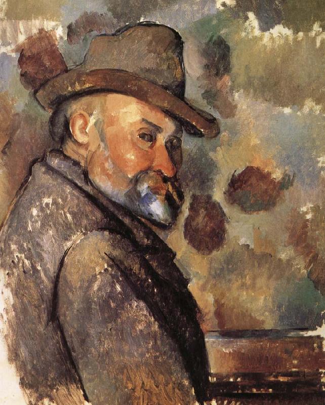 Paul Cezanne hat man oil painting picture